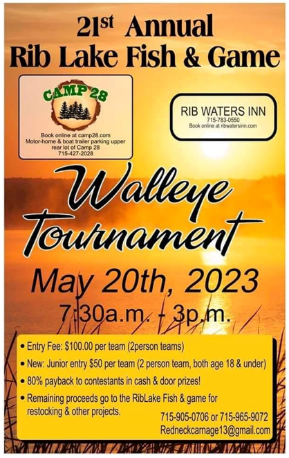 The Walleye Tournament announcement poster.