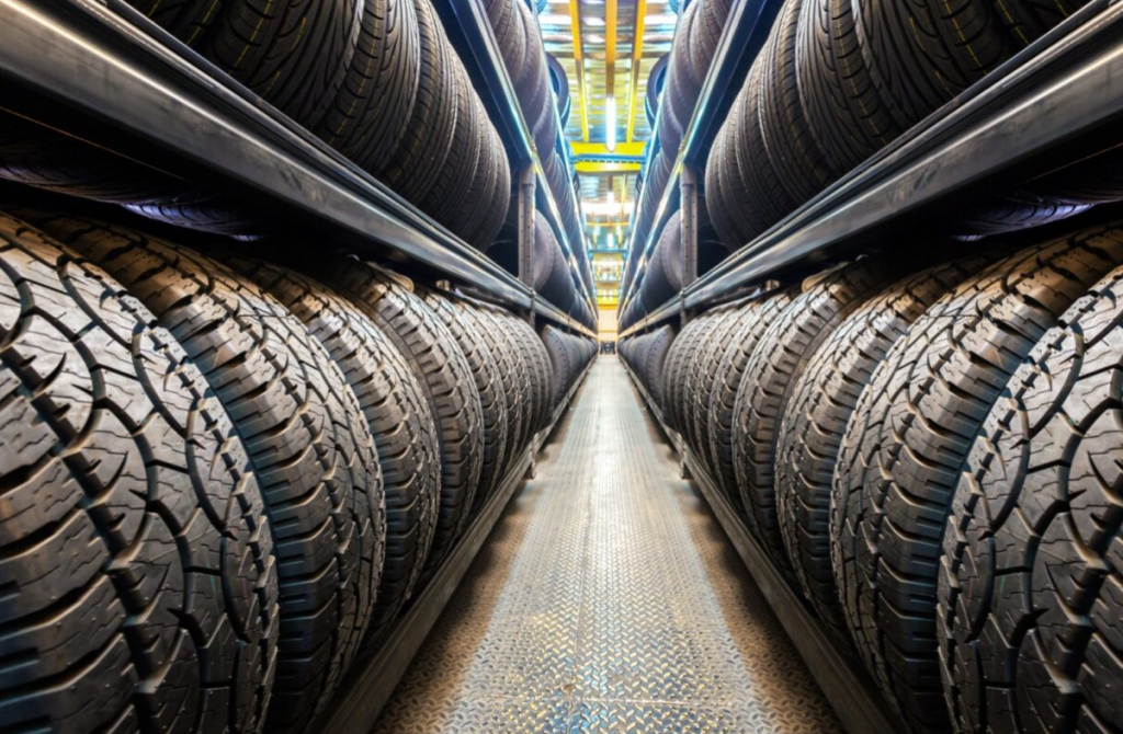 An image of many tires.
