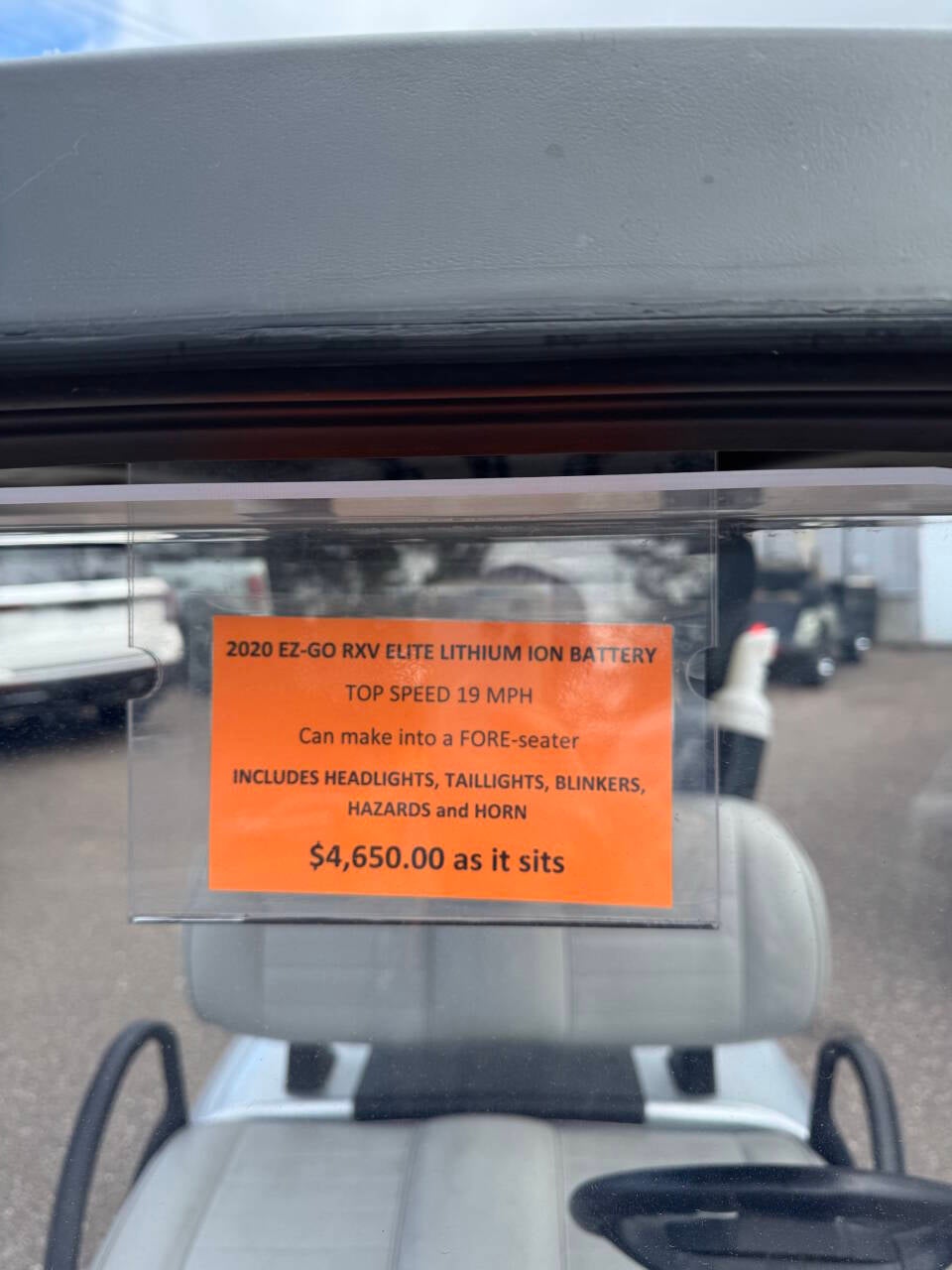 2020 E-Z-GO RXV Elite