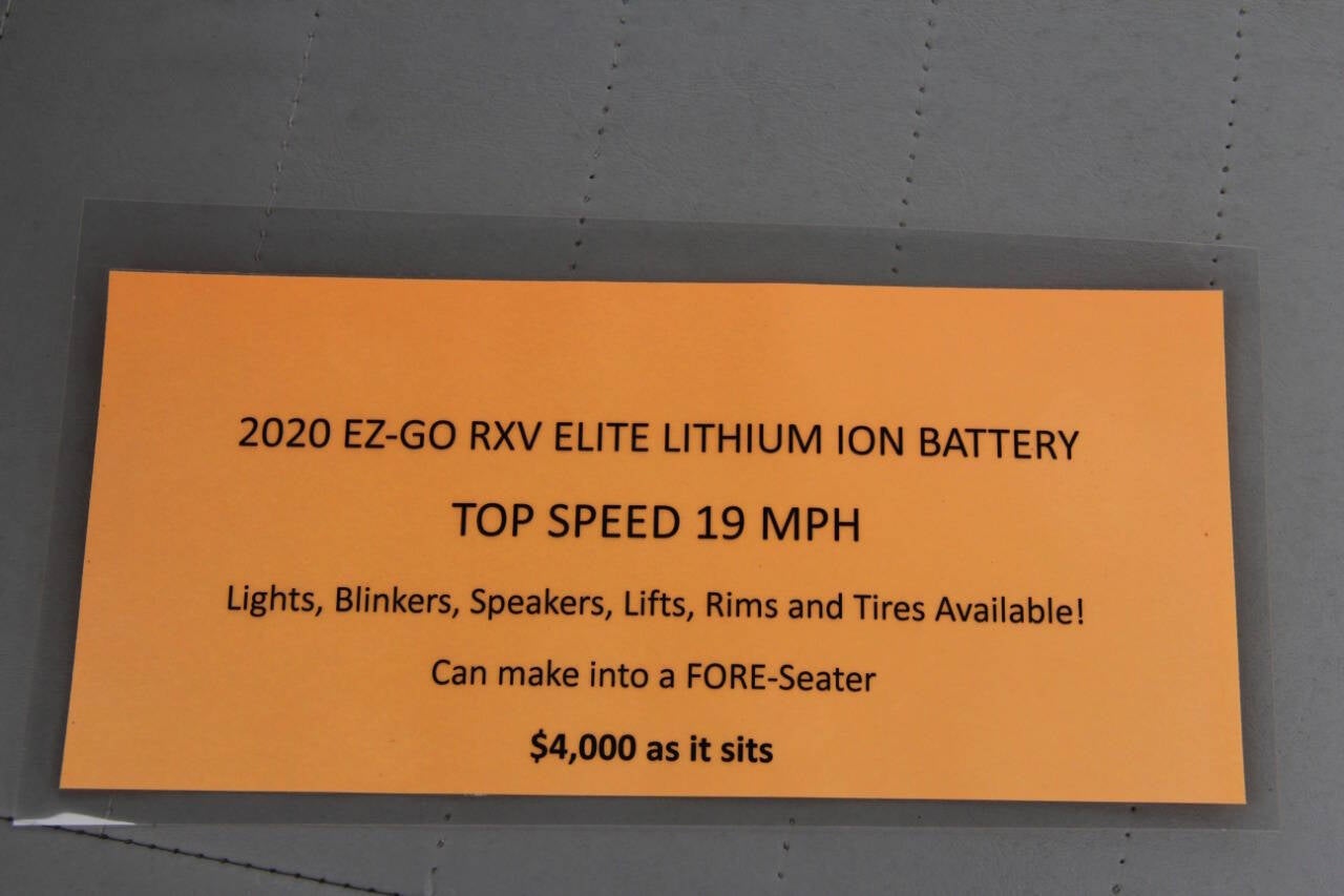 2020 E-Z-GO RXV Elite