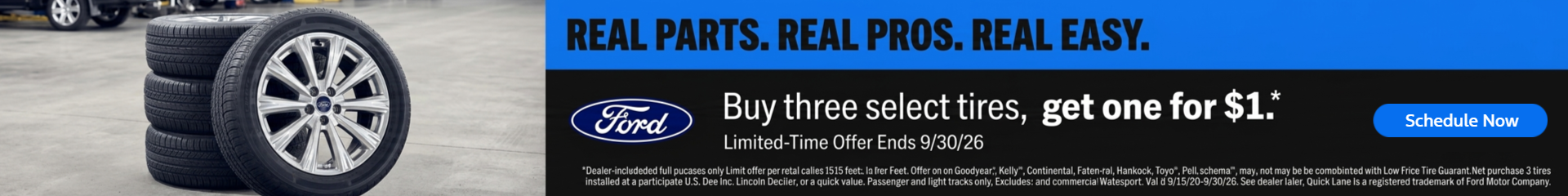 Buy 3 Select Tires, Get 1 for $1 - Limited Time Offer